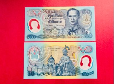 Thailand  50 Baht  1997  Pick  99b.  Polymer / Plastic  ( Uncirculated )