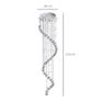 Modern Crystal Chandelier Ceiling Light Pendant Lamp Chrome Finish Glass Droplets New, 30 / 120cm Image 3