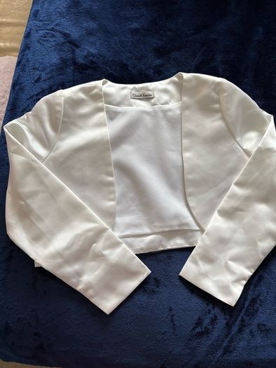 communion dress , matching bag , balero jacket