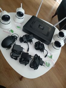 Nvr + 4 security cameras with 1tb harddrive indoor cameras