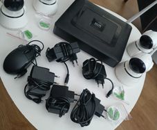 Nvr + 4 security cameras with 1tb harddrive indoor cameras