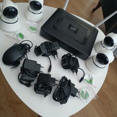 Nvr + 4 security cameras with 1tb harddrive indoor cameras