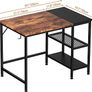 Computer Desk With Bookshelf PC Study Writing Desk ,Working with Storage Shelves, Desks & Workstations for Home Office Bedroom, 100x50x75cm Image 6
