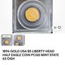 1984 Liberty 5 dollars Half Eagle Gold Coin 22k / CT Image 5