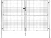 Garden Gate Galvanised Steel 306x225 cm Silver