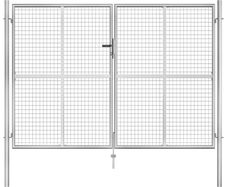 Garden Gate Galvanised Steel 306x225 cm Silver