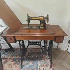 Vintage Singer Cast Iron Sewing Table