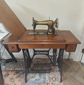 Vintage Singer Cast Iron Sewing Table