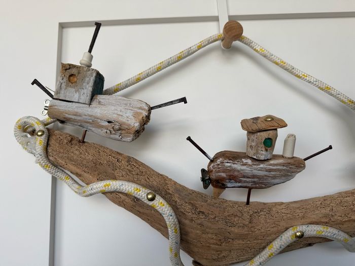 Handmade Boats on The Sea