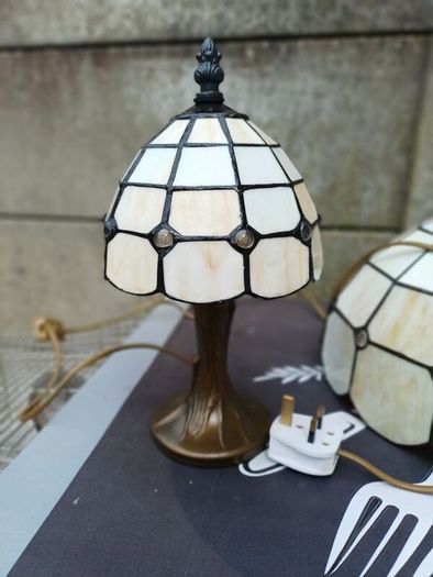 Vintage Table Lamps & Ceiling Shade Set