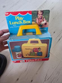 Vintage 1979 Fisher-Price #638 Play Lunch Box NOS Unopened Original Box RARE
