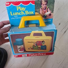 Vintage 1979 Fisher-Price #638 Play Lunch Box NOS Unopened Original Box RARE
