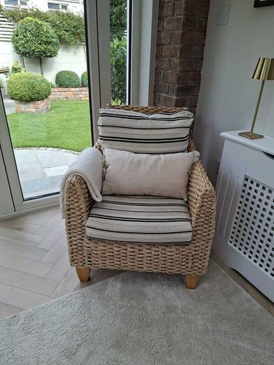 Indoor Rattan 2 seater sofa and 2 chairs