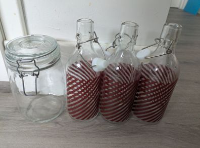 Free mason jar and glass bottles