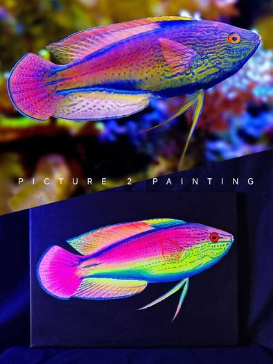 UV Blacklight Coral Reef Wall Art Painting