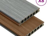 WPC Decking Boards with Accessories Brown and Grey 16 m.sq 2.2 m