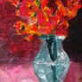 Series of four 8 x 10 floral paintings. Acrylic on canvas board. Original work by seller Image 3