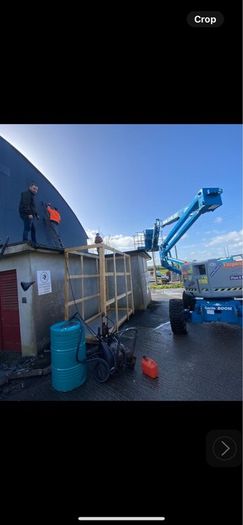 Painting of farm sheds