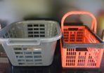 Tontarelli Red collapsible foldable basket, crate & Addis Laundry Basket