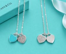 Double heart necklace