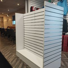 White slatwall H Gondola unit