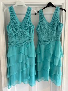 Aqua Blue Short Dresses