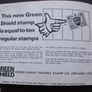 Vintage Green Shield Stamp Saver Book for Ireland. Almost completed Image 2