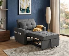New Arrival, Grey 1 Seater Sofa Bed, Pabs