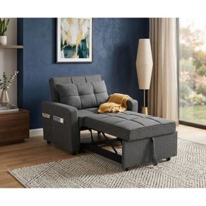New Arrival, Grey 1 Seater Sofa Bed, Pabs