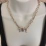 Antique Silver Plated Padlock Necklace Image 4