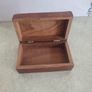 Small Charming Hand Carved Rosewood Box Instracted W / Brass Elephants Used. Image 6