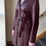 Vintage real leather trench coat from the late 90s - Size S/8 Image 2