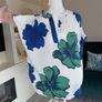 Ladies V-Neck Blue and Green Flower Print Top from Jasper Conran Image 6