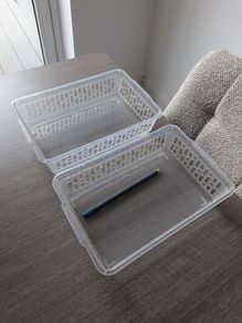 Two storage boxes