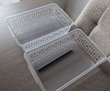 Two storage boxes