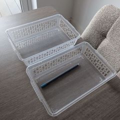 Two storage boxes