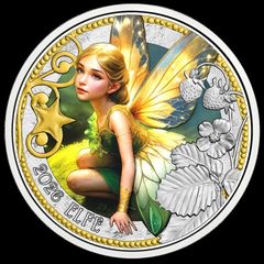 Austria 3 Euro Coin 2026 - The Elf. Magical and Mythical Creatures Series. Uncirculated.