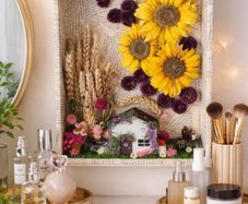 handmade frame with dry flowers!