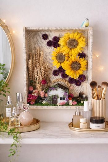 handmade frame with dry flowers!