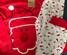Christmas pyjama set pjs 6-7 y brand new