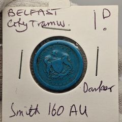 Belfast City 1d Tramways Plastic Token