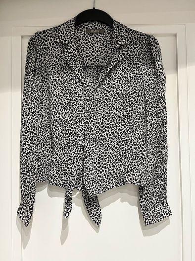 Oasis animal print cropped shirt (Size 10)