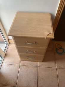 3 drawer bed side locker
