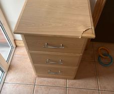 3 drawer bed side locker