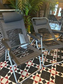 Folding reclining chairs