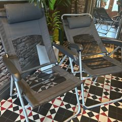 Folding reclining chairs
