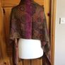 Orange Rust Tones Large Wool Blend Krish Shawl Scarf 70" x22" including postage Image 8