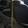 Adjustable black faux leather swivel bar stool with a metal base x3 Image 10