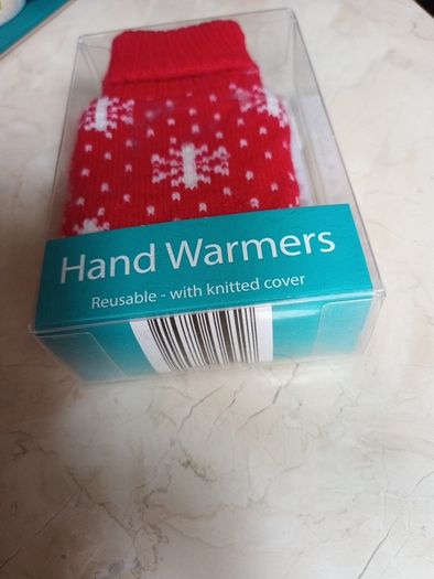 Hand Warmer - Reusable With Knitted Cover.  In Original  Packaging.