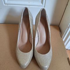M&S high heels gold size 5